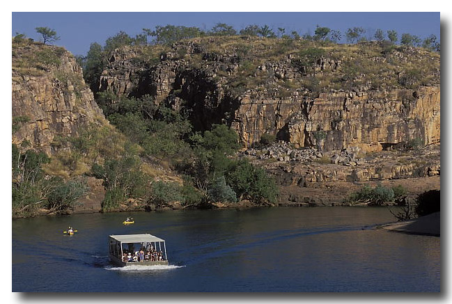Katherine Gorge with tourist boat